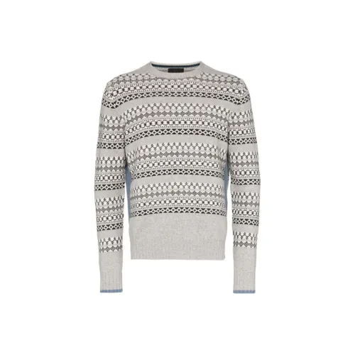 PRADA Gray Men's Cashmere Sweaters PRADA Серый Мужской Кашемировый Свитера