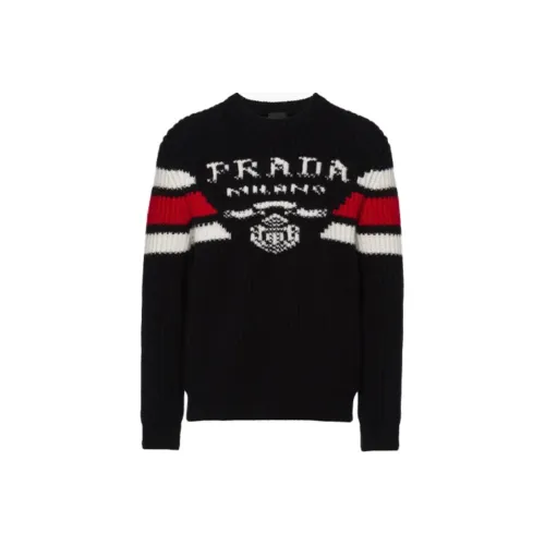 PRADA Черные Мужские Кашемировые Свитера