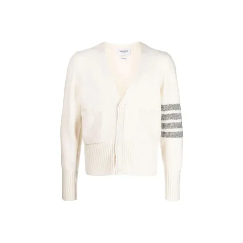 THOM BROWNE Белые Мужские Свитера