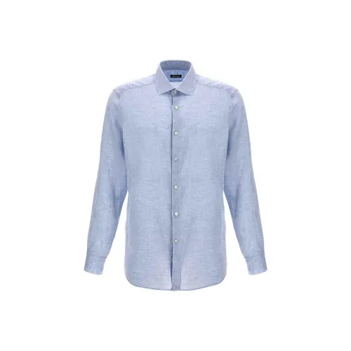 Ermenegildo Zegna Light Blue Men's Shirts  
Эргенжильдо Зегна Светло-Синие Мужские Рубашки