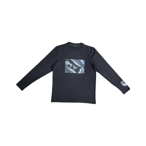 Hugo Boss Черный Синий Мужская T-рубашка