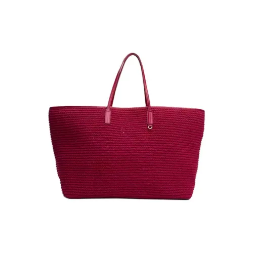 Tommy Hilfiger Кожа Тоут Сумка Сумка для покупок Beach Bag Сумка Женская Красная