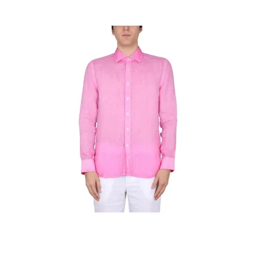 120% LINO Розовые Мужские Рубашки