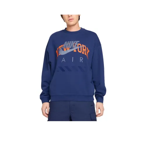 Nike Air NYC Толстовка Мужской Вакуум Синий Безопасность Оранжевый Белый