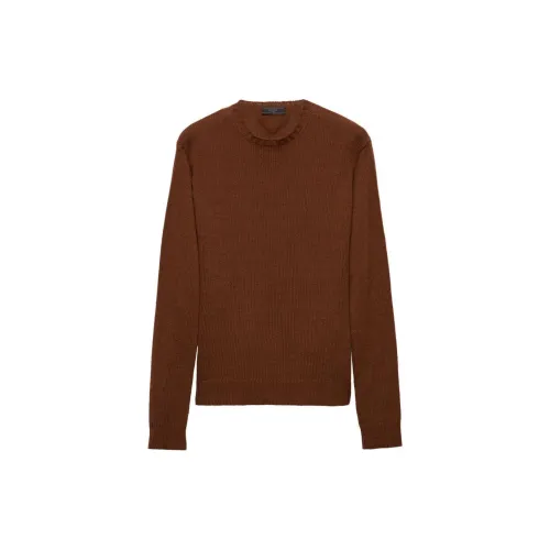 PRADA FW24 Свитер Мужской Карамельный Коричневый