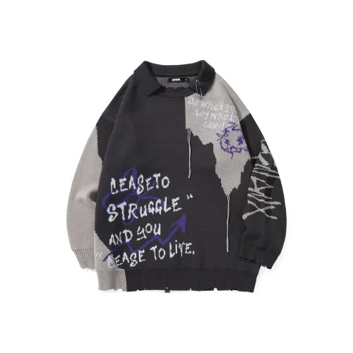 GENANX Темно-серый Унисекс Свитеры