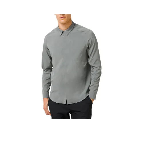 lululemon LAB Collection Vertice Рубашка Мужская Темно-Серый