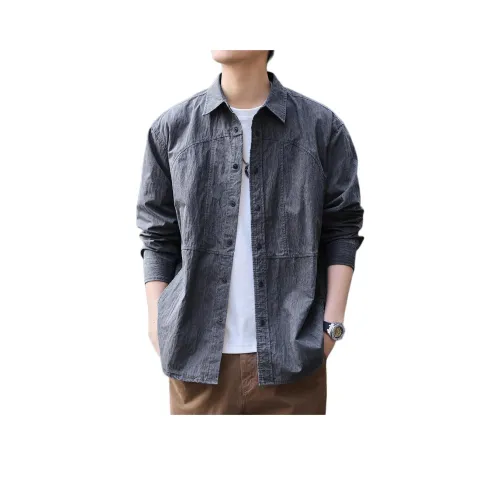 GELANLU Весна Рубашка Свободный крой Унисекс