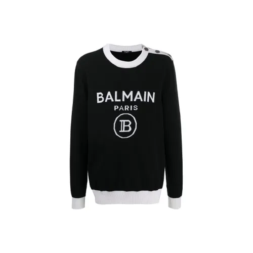 BALMAIN FW21 Кашемировый свитер мужской черный