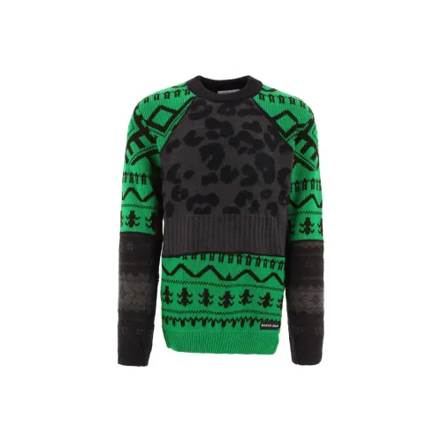 Marine Serre Зеленый Мужской Свитеры