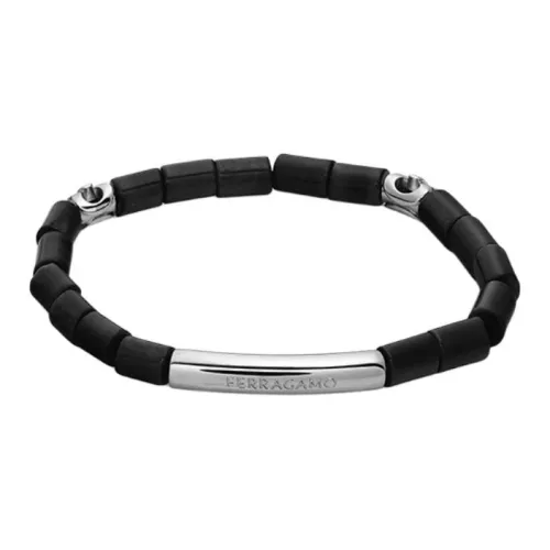 FERRAGAMO Латунь Бусина Драгоценный камень Браслеты Унисекс Черный