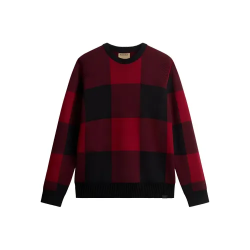 WOOLRICH SS24 Свитер Мужской Красный Черный