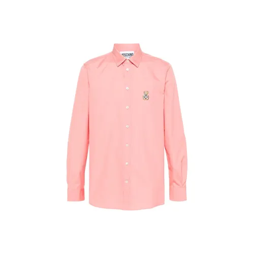 MOSCHINO Рубашка Мужская Персиково-Розовая