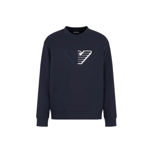 EMPORIO ARMANI SS24 Свитшот Мужской Морской Синий