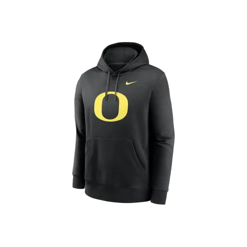 Nike College Oregon Ducks Primetime Вечнозеленый Клуб Primary Логотип Толстовка Мужской Черный