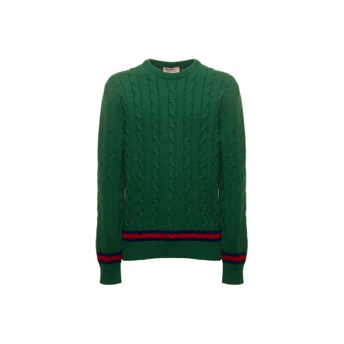 GUCCI Зеленый Мужской Кашемировые Свитера