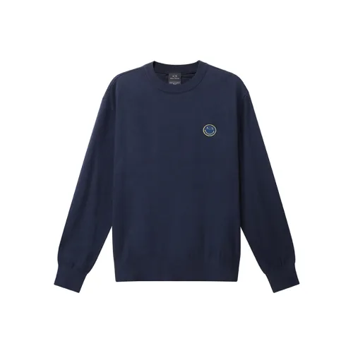 ARMANI EXCHANGE Темно-синие мужские свитеры