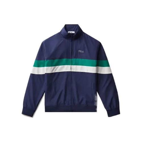 FILA Full Zip Woven Track Куртки Пальто Мужской Морской синий Халцедон Гардения Многоцветный