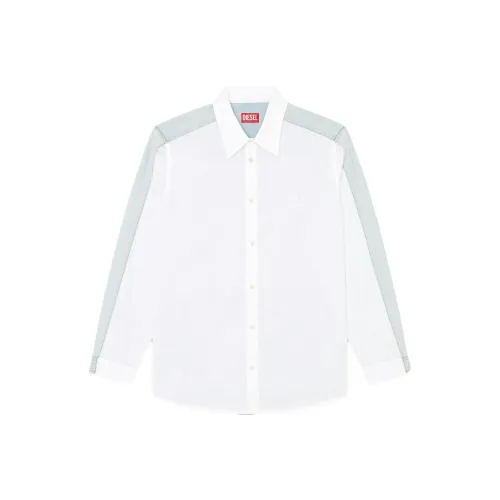 DIESEL FW24 Рубашка Мужская Синяя Белая