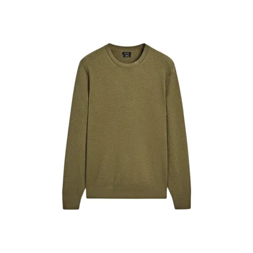 Massimo Dutti Свитер Мужской Оливково-зеленый