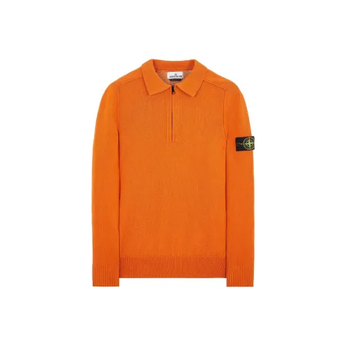 STONE ISLAND Оранжево-красный Унисекс Свитеры