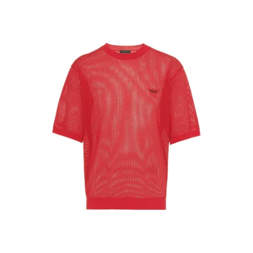 PRADA Red Men's Sweaters PRADA Красные Мужские Свитера