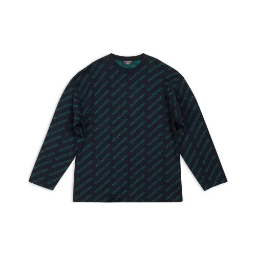 Balenciaga Темно-синие мужские свитеры