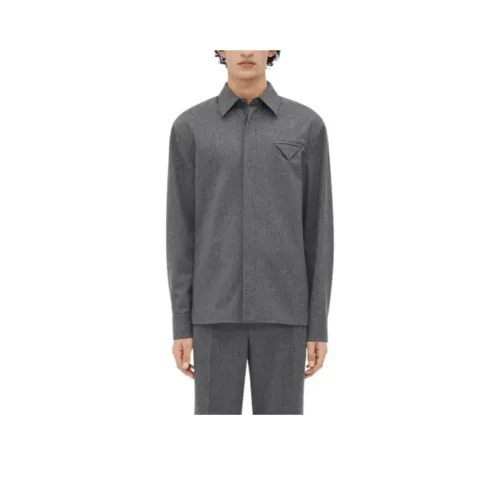 Bottega Veneta FW24 Рубашка Мужская Серого цвета
