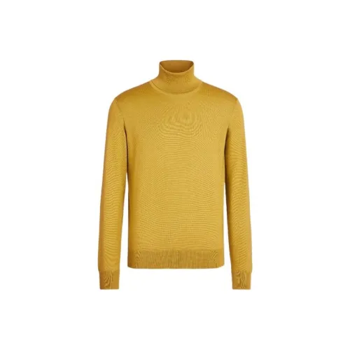 Ermenegildo Zegna Желтые Мужские Кашемировые Свитера
