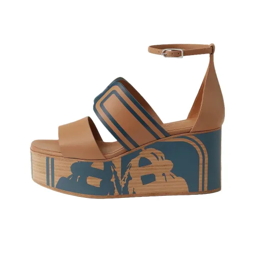 HERMES Kalis One Strap Sandals 9,5cm Women's Brown
