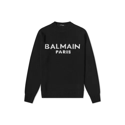 BALMAIN Черные Мужские Свитера