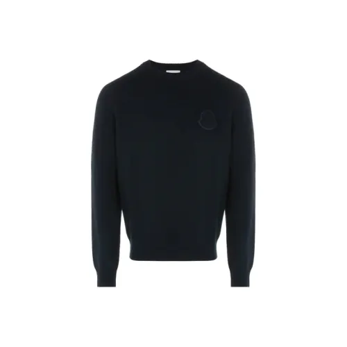 MONCLER Кашемировый свитер мужской синий