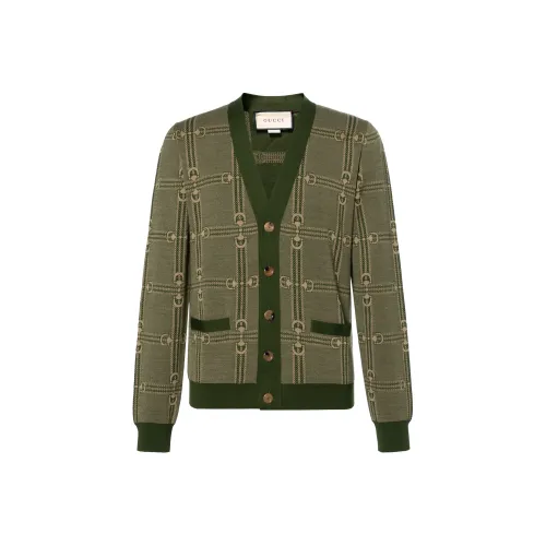 GUCCI Зеленые Мужские Свитера