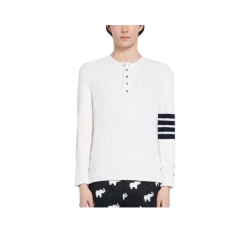 THOM BROWNE· Кашемировый свитер мужской белый