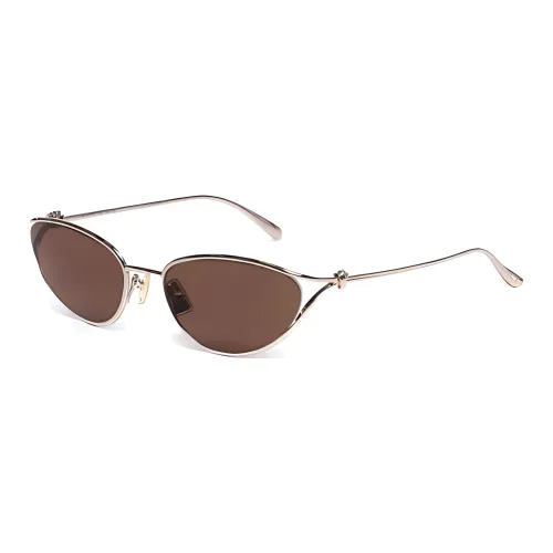 Bottega Veneta Металл OVAL SUNGLASSES Женские Серебряный