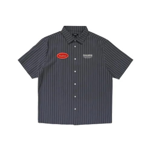 Malbon Golf Рубашка Мужская Морской Синий