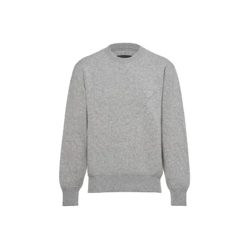 PRADA Gray Men's Cashmere Sweaters PRADA Серый Мужской Кашемировый Свитера