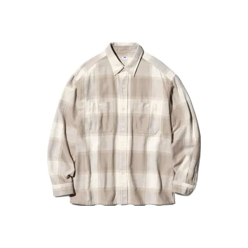 UNIQLO Темно-бежевые унисекс рубашки