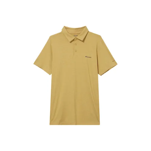 Columbia совместный бренд Желтый Tech Trail T Рубашка Солнцезащитная Поло Мужская Желтая