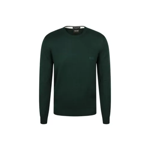 Hugo Boss Темно-зеленые мужские свитеры