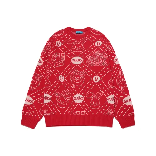 Guuka Красный Унисекс Свитеры