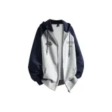 Серый меланж и темно-синий