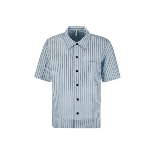 Sunflower Blue Men's Shirts Подсолнух Синий Мужские Рубашки