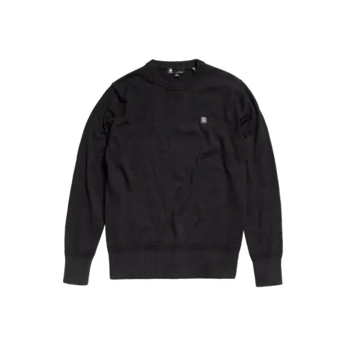 STAR RAW Темно-черные Мужские Свитера