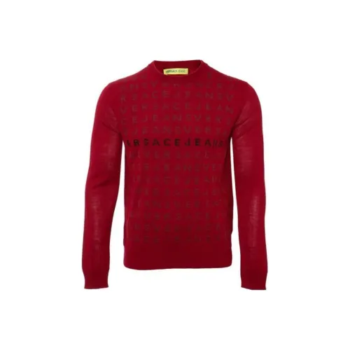 VERSACE Red Men's Sweaters VERSACE Красные Мужские Свитера