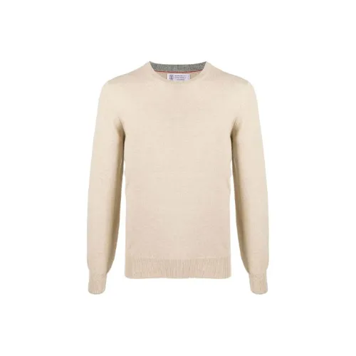 BRUNELLO CUCINELLI FW21 Свитер Мужской Светлый Умбра