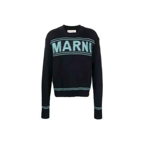 MARNI Морской синий Мужские свитеры