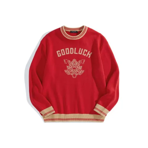 PEACEBIRD MEN CNY Pixel Series Свитер Мужской Красный