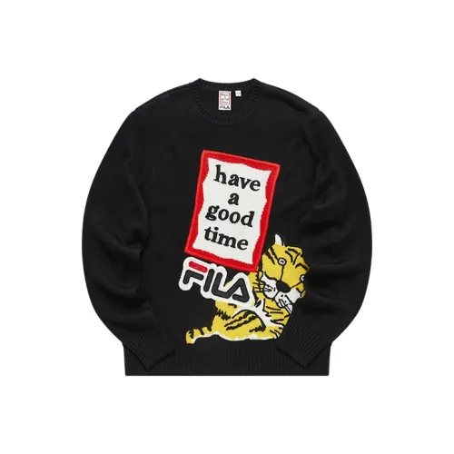 FILA x LIANMINGHUNIANXILIE Свитер Унисекс Глубокий Черный