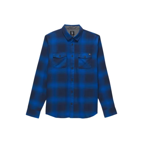 Vans Monterey Long Sleeve Рубашка Мужская Формальная одежда Синяя